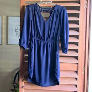 Navy 3/4 Sleeve Dress